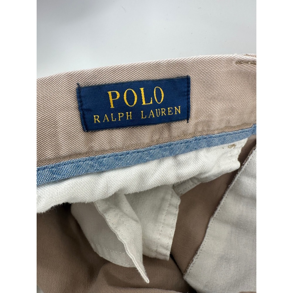 Polo Ralph Lauren Mens Classic Fit 9" Chino Shorts Tan Khaki Cotton‎ Size 30 - Picture 6 of 8